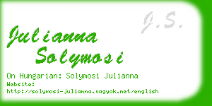 julianna solymosi business card